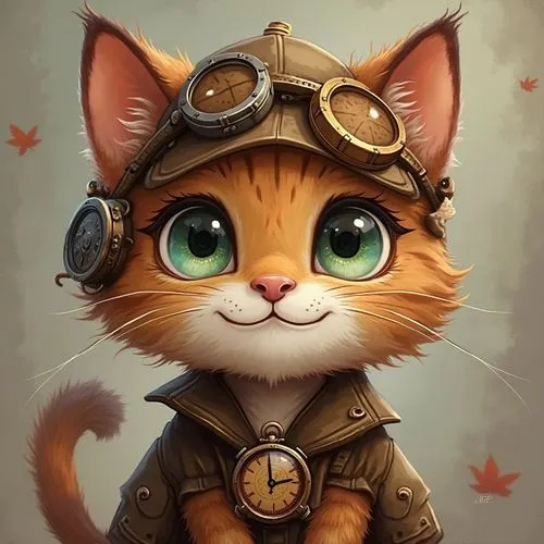 steampunk,cat sparrow,kittani,cat warrior,cat vector,kitterman