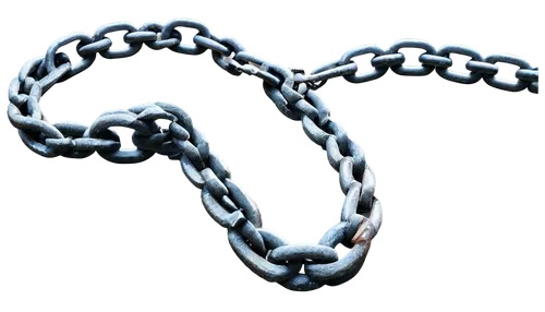 Metal chain, old rusty chain, hanging down, coiled up, chain links, shiny surface, reflective metal, detailed texture, worn out, broken chain, scattered on ground, close-up shot, shallow depth of fiel