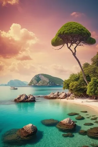 Design an AI filter that enhances colors and adds a vintage look,sardinia,beach landscape,balearic islands,an island far away landscape,coastal landscape,sardegna,beautiful beaches,italie,sea landscap