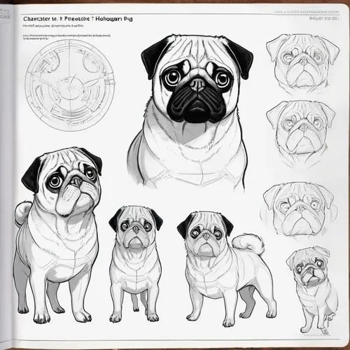 puggle,pug,scrapbook clip art,dog line art,dog illustration,dog breed,dog drawing,dogs digital paper,coloring book for adults,digiscrap,pekingese,concept art,my clipart,animal shapes,coloring pages,booklet,art book,guide book,coloring page,dumpling,Unique,Design,Character Design