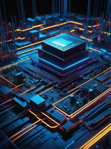 circuit board,supercomputer,voxels,cyberport,cybercity,voxel,3d render,reprocessors,circuitry,microprocessors,cyberscene,fractal environment,chipsets,supercomputers,cyberview,microprocessor,photodetector,cybertown,memristor,microcomputer,Illustration,Retro,Retro 14