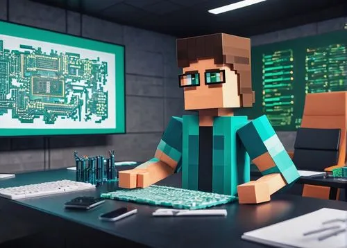 render,3d render,biocraft,rendering,3d rendered,extrude,extruded,blur office background,rendered,extrudes,minecraft,graser,mojang,lucraft,voxels,coder,voxel,cybertown,renders,modern office,Unique,Pixel,Pixel 03