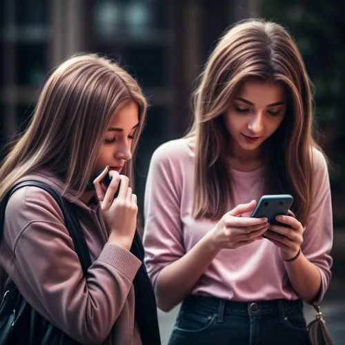 social media addiction,women in technology,influencers,young women,social media following,two girls,digital data carriers,text message,the communication,the integration of social,gossipy,pretexting,tu