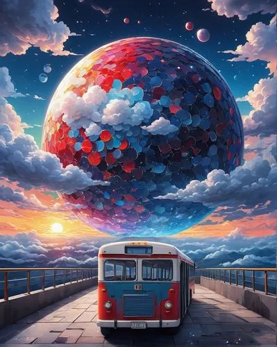 spacebus,red bus,spaceliner,volkswagenbus,revolutionibus,red and blue heart on railway,cosmosphere,bus,space art,red balloon,skycycle,train of thought,sky train,globecast,vwbus,boltbus,galaxy express,surrealism,tryptamine,autobus,Unique,Paper Cuts,Paper Cuts 01