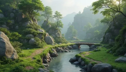 fantasy landscape,river landscape,shaoming,rivendell,scenic bridge,dragon bridge,japan landscape,landscape background,stone bridge,green landscape,qingcheng,futuristic landscape,nature landscape,guizhou,mountainous landscape,beautiful landscape,wudang,forest landscape,mountain landscape,yunnan,Photography,General,Realistic