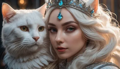 kittani,galadriel,hayat,daenerys,sigyn,cathala,thranduil,mervat,white cat,asra,snowbell,cat with blue eyes,gatra,kat,fantasy portrait,fantasy picture,vondra,valar,catinat,cathair,Photography,General,Fantasy