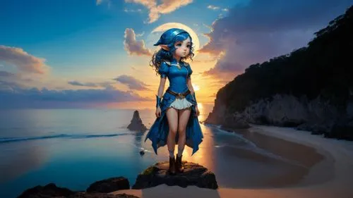 blue enchantress,fantasy picture,amphitrite,atlantica,liara,bodypainting