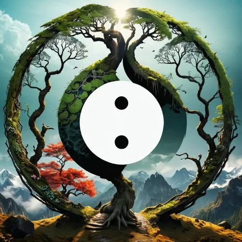 yinyang,taoism,yin yang,pangu,bagua,mantra om,Illustration,Vector,Vector 17