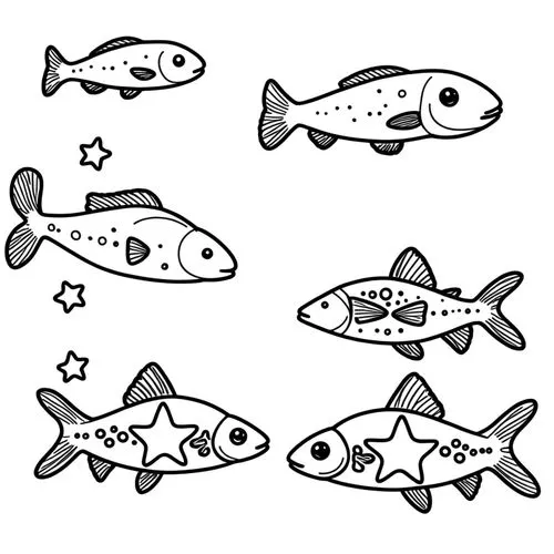 fishes,types of fishing,aquarium fish,fish pictures,fish collage,fish,Design Sketch,Design Sketch,Rough Outline