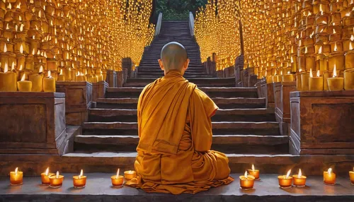 thai buddha,buddhists monks,buddhist monk,chiang mai,buddha's hand,buddhist temple complex thailand,golden buddha,thai temple,phra nakhon si ayutthaya,buddha,buddhist hell,buddhist,buddha focus,theravada buddhism,monk,meditation,somtum,buddha unfokussiert,buddha statue,offerings,Illustration,Realistic Fantasy,Realistic Fantasy 11