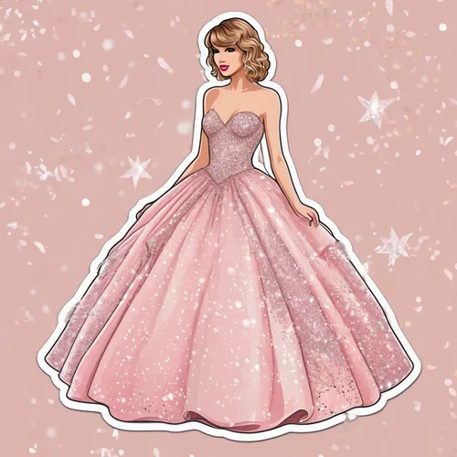 ball gown,quinceanera dresses,a princess,quinceañera,strapless dress,bridal party dress,wedding gown,doll dress,princess,gown,fashion vector,vintage dress,party dress,evening dress,bridal clothing,wedding dress,princess sofia,wedding dresses,dress doll,robe,Unique,Design,Sticker