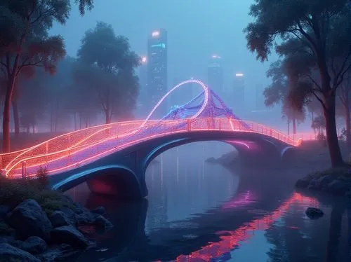 futuristic landscape,dragon bridge,adventure bridge,angel bridge,guangzhou,scenic bridge,bridge,neon arrows,yarra,bridges,autopia,fantasy city,viola bridge,rainbow bridge,riverside,oxenbridge,brug,neons,uzak,soundbridge,Photography,General,Realistic