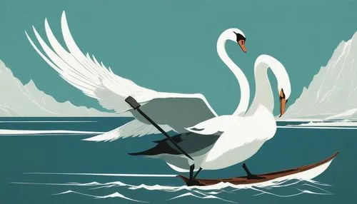 trumpet of the swan,swan boat,constellation swan,swan lake,trumpeter swans,white swan,trumpeter swan,swan,swan on the lake,water bird,swans,waterbird,sea bird,fujian white crane,aquatic bird,albatross,water birds,white pelican,pelican,seabird,Illustration,Japanese style,Japanese Style 08