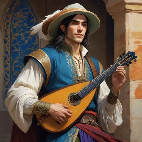 art bard,bard,itinerant musician,serenade,musician,cavaquinho,classical guitar,pandero jarocho,violin player,bouzouki,persian poet,string instrument,guitar player,charango,mandolin mediator,street mus