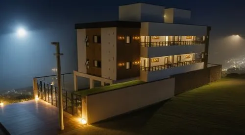 security lighting,landscape lighting,dunes house,modern house,modern architecture,sky apartment,build by mirza golam pir,foggy landscape,rwanda,smart house,high fog,apartment complex,residential tower