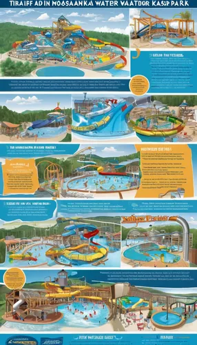 brochure,water park,catalog,underwater sports,water courses,seaside resort,information boards,loro parque,white water inflatables,club med,holiday complex,dolphinarium,beach resort,curaçao,curacao,iberostar,raft guide,mahogany bay,flyer,thermal bath,Unique,Design,Infographics