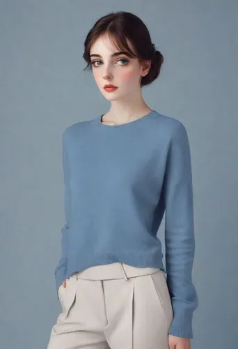 khnopff,mazarine blue,turtlenecks,pale,turtleneck,azzurro