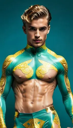 aquaman,giorno,bodypaint,ammerman,cyberathlete,neon body painting,Art,Classical Oil Painting,Classical Oil Painting 01