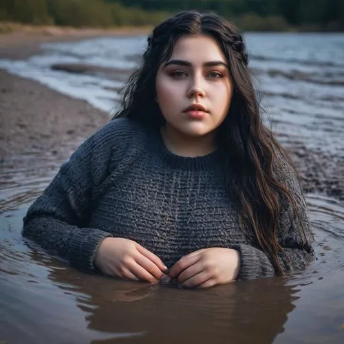 girl on the river,photoshoot with water,gwaii,eklutna,in water,kateri,Photography,Artistic Photography,Artistic Photography 12