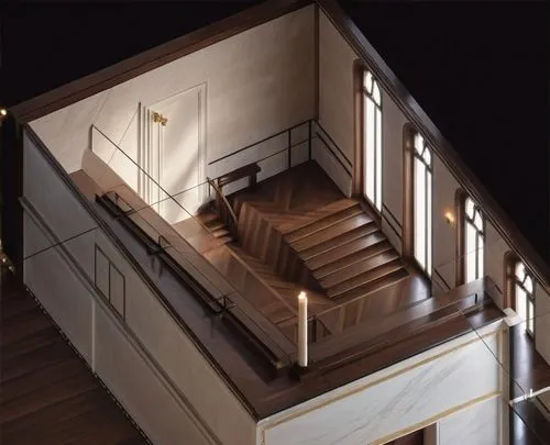 model house,associati,outside staircase,staircase,dolls houses,upstairs,Photography,General,Realistic