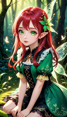 fae,rusalka,lilly of the valley,lily of the field,forest clover,fairy tale character,faery,forest background,faerie,dryad,princess anna,poison ivy,celtic queen,merida,rosa 'the fairy,fairy forest,lily of the valley,little girl fairy,fairy queen,vanessa (butterfly),Anime,Anime,Traditional