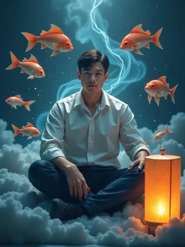 wattanayakorn,imaginasian,meditator,god of the sea,merman,kammerman,ammerman,goldfish,sea god,photo manipulation,adipati,pharmacopeia,dammerman,joji,jonghyun,thanakorn,seaquarium,cube sea,peniel,dalixia