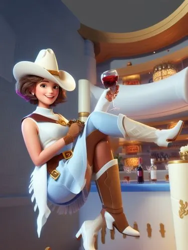 seris,hatbox,cowgirl,joanne,sfm,toy's story,yeehaw,ashe,white boots,mei,pardner,pecos,lady medic,tenderfoot,cowpoke,rockette,cosmetics counter,sombrero mist,cowgirls,rockabella,Unique,3D,3D Character