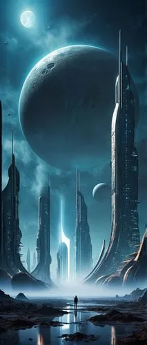 futuristic landscape,sci fiction illustration,homeworlds,cardassia,primordia,arcology,coldharbour,homeworld,sulaco,deltha,sci fi,alien planet,scifi,sci - fi,stellaris,coruscant,alien world,ringworld,barsoom,jablonsky,Photography,Artistic Photography,Artistic Photography 15