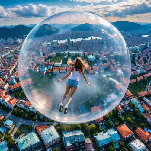 lensball,giant soap bubble,crystal ball-photography,glass sphere,glass ball,quarantine bubble,Photography,General,Realistic