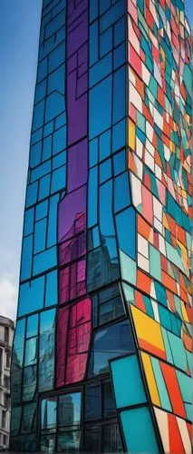 glass facades,glass facade,colorful facade,facade panels,glass building,glass blocks,morphosis,cubist,cubists,public art,colorful glass,harpa,mosaic glass,kunsthaus,hotel w barcelona,metal cladding,bicocca,villeurbanne,building block,bilbao,Illustration,Japanese style,Japanese Style 21