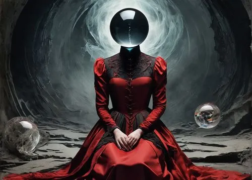 dance of death,red lantern,mirror of souls,echo,death head,dark art,vanitas,death's-head,faceless,gothic portrait,crystal ball,orb,death's head,banishment,queen of hearts,magneto-optical disk,veil,priestess,dead bride,vampire woman,Photography,Fashion Photography,Fashion Photography 26