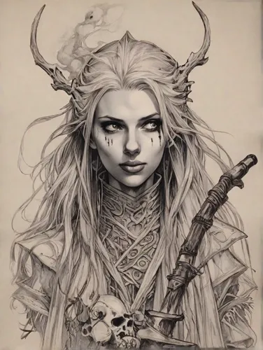 fantasy portrait,female warrior,pencil drawing,warrior woman,elven,pencil art,fantasy art,faun,fae,huntress,taurus,pencil drawings,viking,heroic fantasy,medusa,mara,wood elf,fantasy woman,unicorn art,