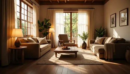 hardwood floors,sitting room,living room,livingroom,home interior,3d rendering,wooden floor,wooden windows,contemporary decor,interior decor,wooden beams,furnishings,apartment lounge,interior decoration,sunroom,interior design,wood floor,donghia,modern decor,plantation shutters