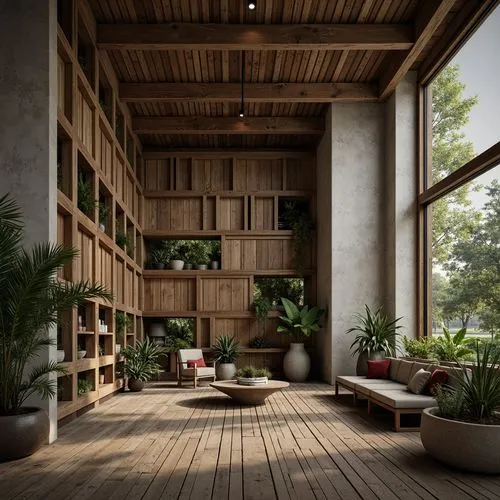 wooden sauna,bamboo plants,japanese-style room,wooden house,loft,wooden beams,verandah,teahouse,tropical house,indoor,timber house,ryokan,wooden roof,wooden pallets,wooden decking,balcony garden,dojo,verandahs,bamboo curtain,house plants