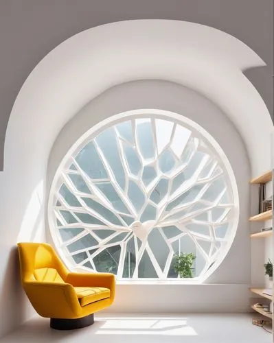 round window,semi circle arch,sunroom,etfe,lattice window,vaulted ceiling,daylighting,round arch,window blinds,ufo interior,circle shape frame,lattice windows,windowblinds,plantation shutters,interior design,igloo,transparent window,modern decor,glass window,interior modern design,Conceptual Art,Daily,Daily 10