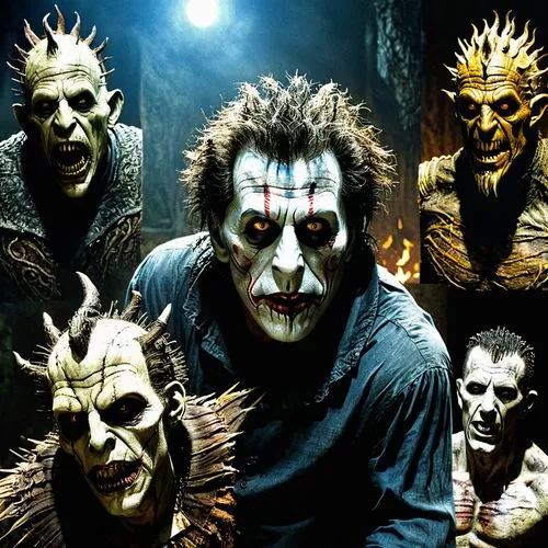 rammstein,lordi,mudvayne,lacedaemonians,ryuk,frankensteins,Illustration,Realistic Fantasy,Realistic Fantasy 33