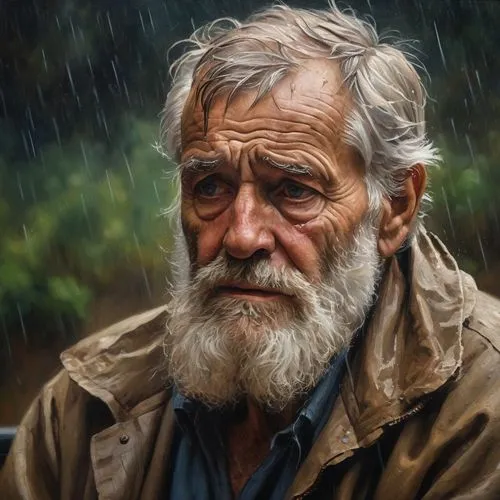 elderly man,old man,homeless man,digital painting,man portraits,oil painting,in the rain,pensioner,world digital painting,oil painting on canvas,moody portrait,elderly person,artist portrait,man with umbrella,older person,old age,old human,walking in the rain,rain,old person,Photography,General,Cinematic