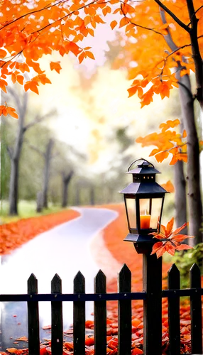 autumn background,autumn scenery,autumn landscape,autumn frame,light of autumn,autumn day,street lantern,street lamps,late autumn,lamplight,one autumn afternoon,streetlamps,autumn,the autumn,just autumn,autumn idyll,autumn morning,fall landscape,autumn songs,autumn walk,Illustration,Paper based,Paper Based 16