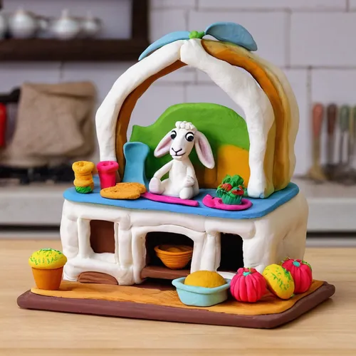 Describe a cozy kitchen filled with the aroma of freshly baked goat cheese bread.,dog house,dog house frame,wood doghouse,pâtisserie,children's playhouse,dog cafe,bed and breakfast,doghouse,potcake do