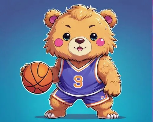 basketball player,bebearia,basketballer,scandia bear,kuma,gallinari,Illustration,Japanese style,Japanese Style 02