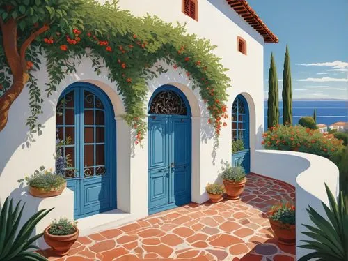 greek island door,blue door,houses clipart,greece,greek island,mediterranean,greek islands,blue doors,exterior decoration,provencal,hellenic,home landscape,grecia,house painting,cyclades,holiday villa,aegean,cephalonia,mediterranee,provence,Illustration,Vector,Vector 13