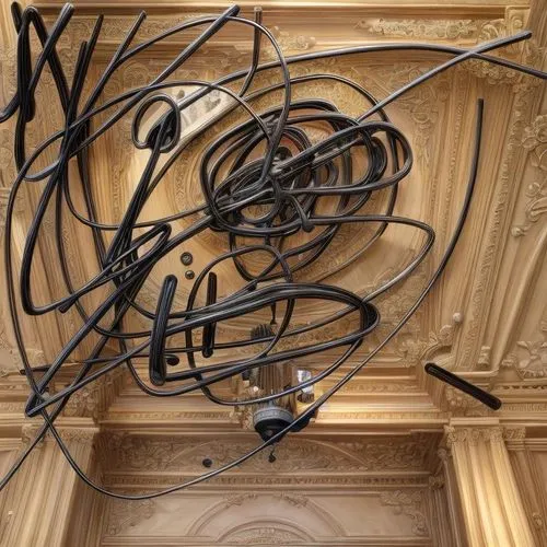 ceiling lamp,wire light,ceiling light,teylers,wire sculpture,catenary,Common,Common,Natural