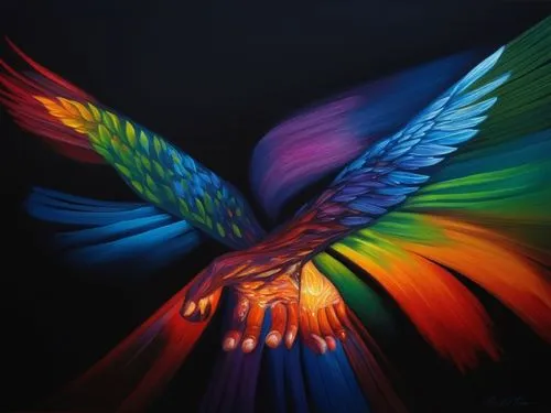 Painting Abstract Body Art Oil Painting
,color feathers,hand digital painting,rainbow butterflies,angel wing,angel wings,parrot feathers,light art,butterfly background,colorful heart,feather,winged he