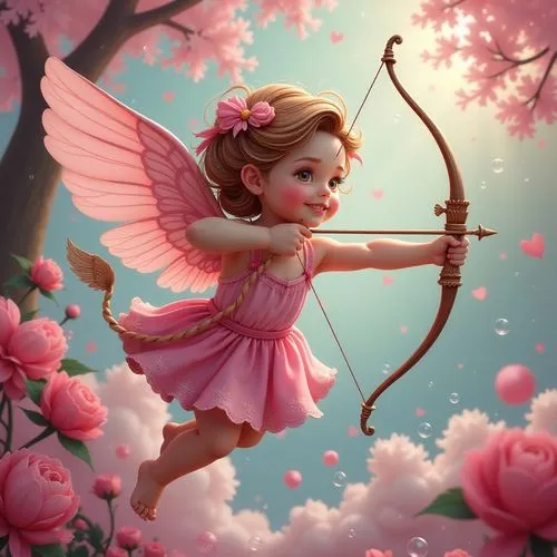 little girl fairy,rosa ' the fairy,cupid,rosa 'the fairy,tinkerbell,fairies aloft,Conceptual Art,Fantasy,Fantasy 02