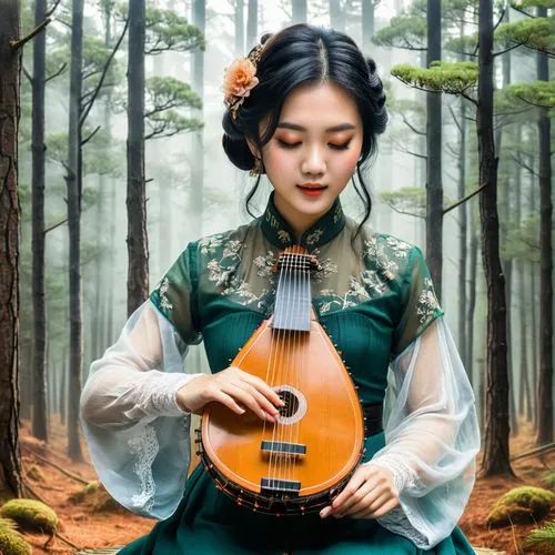 guqin,gayageum,woman playing violin,violin woman,chansonnier,woman playing,Photography,Artistic Photography,Artistic Photography 07