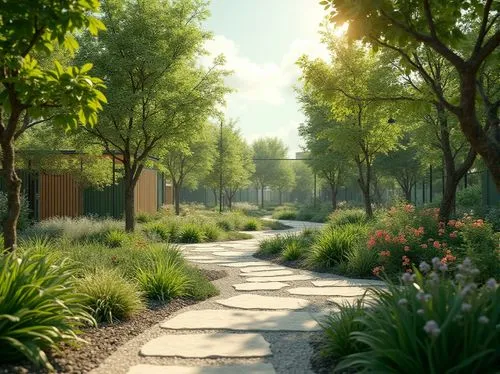 pathway,landscape design sydney,tree lined path,streamwood,greenspace,nature garden,greenspaces,gardens,towards the garden,cryengine,3d rendering,green garden,sake gardens,walkway,landscaped,render,urban park,3d rendered,netherwood,pathways,Photography,General,Realistic