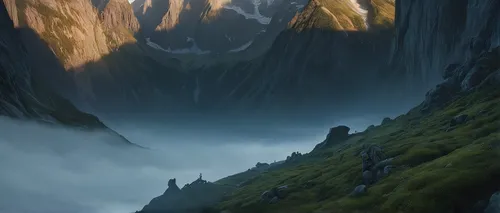 Embark on a virtual journey through picturesque landscapes with these mesmerizing naturalist videos.,fjord,trolltunga,fantasy landscape,milford sound,fallen giants valley,guards of the canyon,giant mo