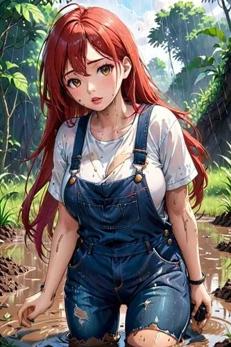 girl in overalls,overalls,tokiko,riko,ririko,mitsuru,kouka,asahina,akano,momoi,gou,ponyo,tsubaki,mikuru asahina,jean shorts,yoko,marui,mineko,minako,ssk