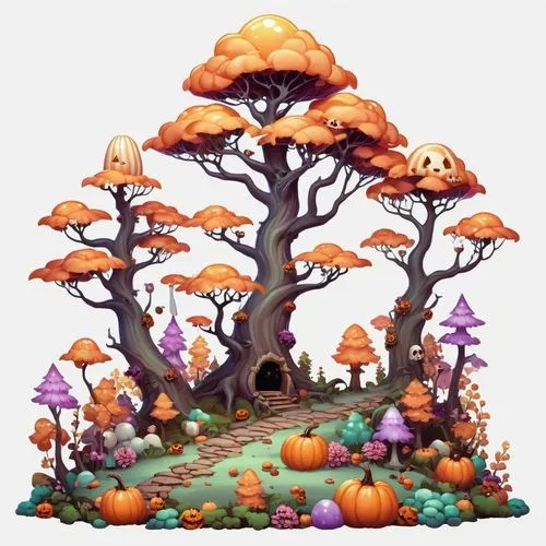 mushroom landscape,mushroom island,tree mushroom,forest mushroom,fairy house,forest mushrooms,Illustration,Abstract Fantasy,Abstract Fantasy 11