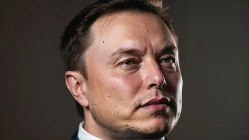 elon musk angry face looking to the right up,a man has his hair pulled back wearing a suit and tie,musk,elon,gigaflops,zijlstra,tescoma,model s